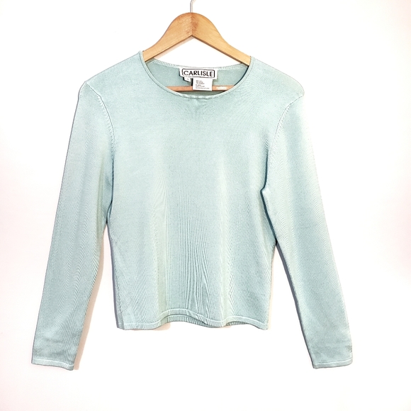 Carlisle Sweaters - Carlisle Silk Long Sleeve Sweater Medium